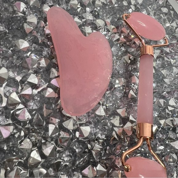 GUA SHA stone set roller and massager tool beauty lymphatic drainage skincare - Picture 7 of 9